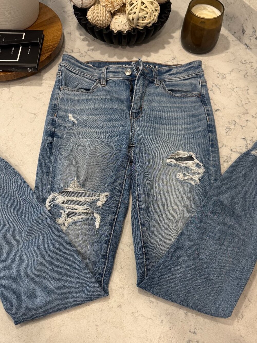 American Eagle Hi-Rise Jegging/Light Wash - 4